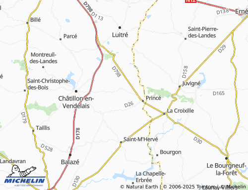MICHELIN La Primaudière map - ViaMichelin