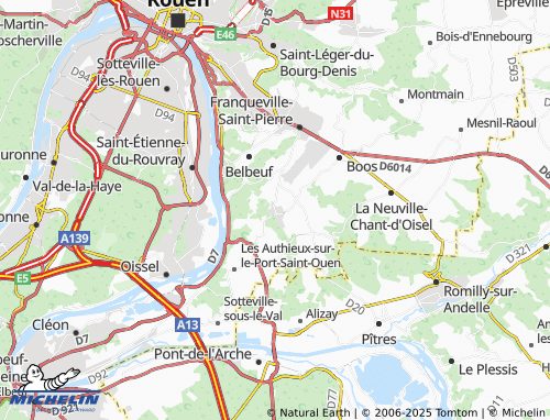 MICHELIN Saint-Aubin-Celloville map - ViaMichelin