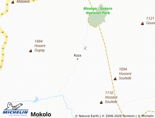 MICHELIN Koza map - ViaMichelin