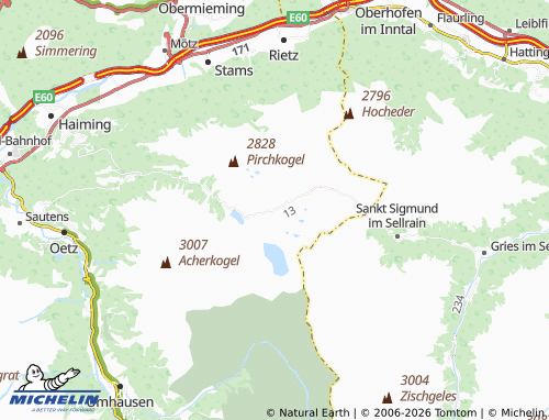 Mappa MICHELIN Kühtai - ViaMichelin