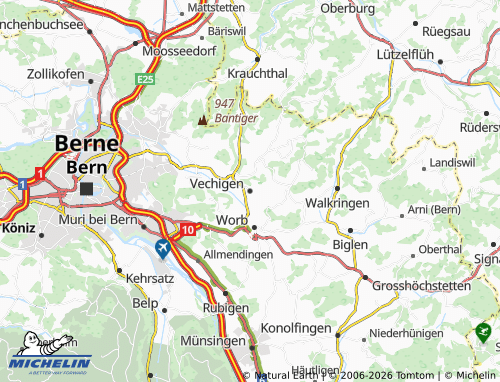 Mapa MICHELIN Vechigen - ViaMichelin