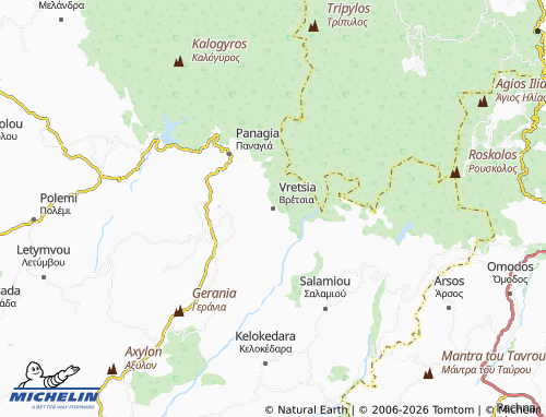 Carte MICHELIN Vretsia - ViaMichelin
