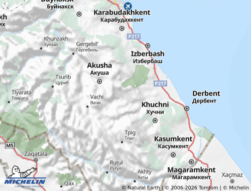 MICHELIN-Landkarte Dachadaewski Rajon - ViaMichelin