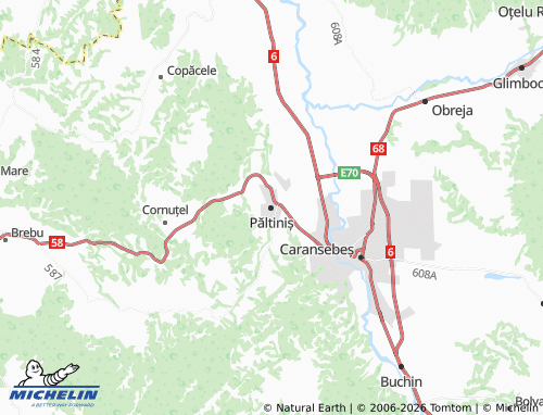 MICHELIN Păltiniș map - ViaMichelin