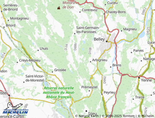 MICHELIN Colomieu map - ViaMichelin