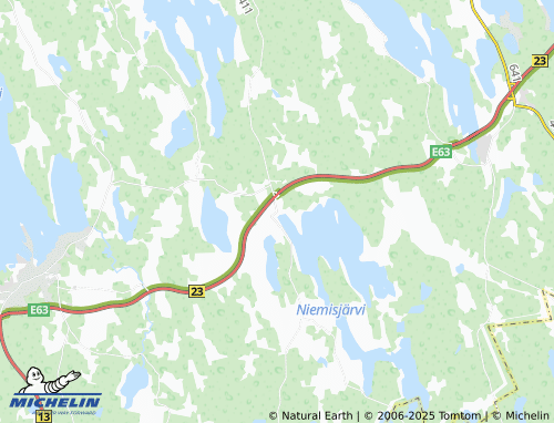 MICHELIN Niemisjärvi map - ViaMichelin
