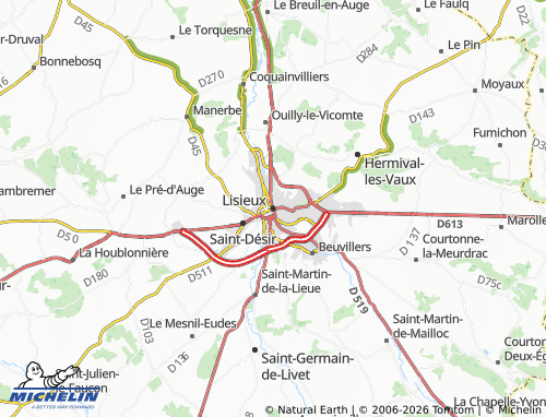 MICHELIN Lisieux map - ViaMichelin