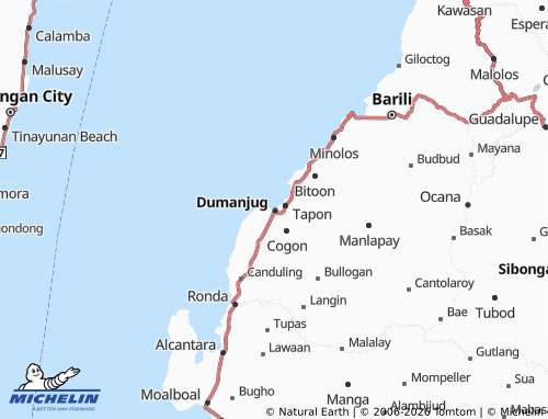 MICHELIN Poblacion Central map - ViaMichelin