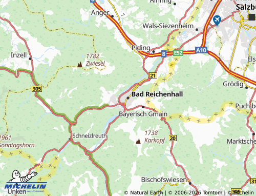 Carte MICHELIN Bad Reichenhall - ViaMichelin