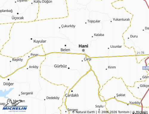 MICHELIN Dereli map - ViaMichelin