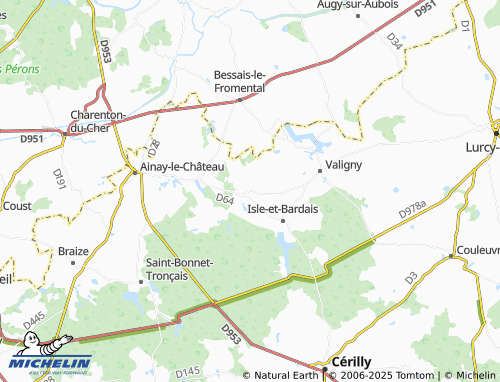 Carte MICHELIN Bardais - ViaMichelin