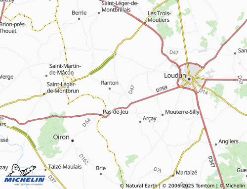 MICHELIN Glénouze map - ViaMichelin