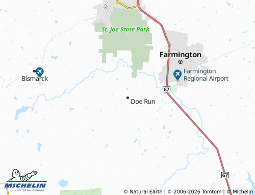 Mappa MICHELIN Doe Run - ViaMichelin