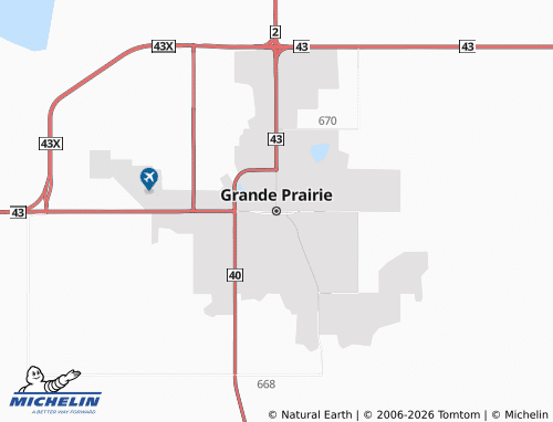 Kaart MICHELIN Grande Prairie - ViaMichelin