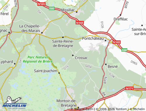 Carte MICHELIN Crossac - ViaMichelin
