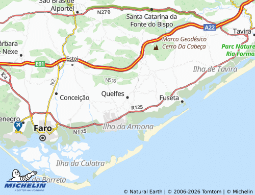 Mapa MICHELIN Quelfes - ViaMichelin