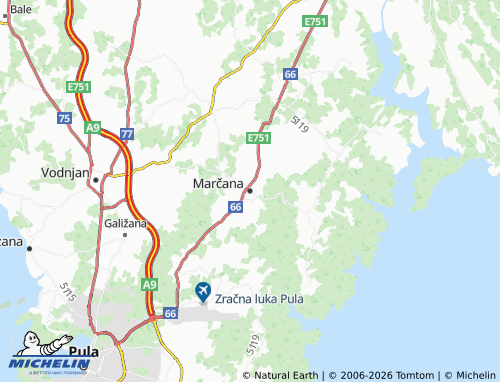 Mapa MICHELIN Marčana - ViaMichelin
