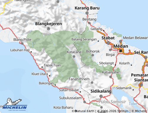 Mapa MICHELIN Aceh Tenggara - ViaMichelin