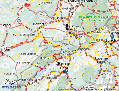 Mapa MICHELIN Jura - ViaMichelin