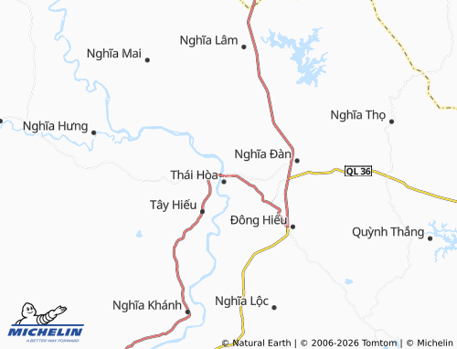 Mapa MICHELIN Thái Hòa - ViaMichelin