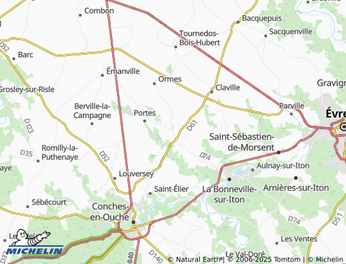 MICHELIN Ferrières-Haut-Clocher map - ViaMichelin