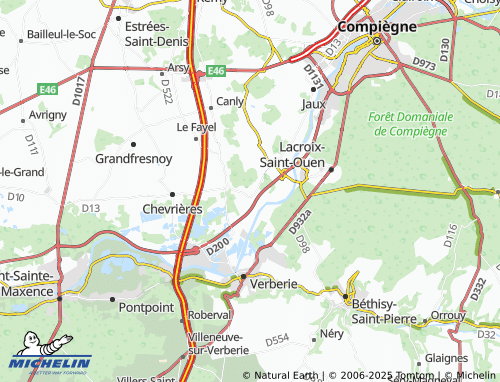 MICHELIN Rivecourt map - ViaMichelin