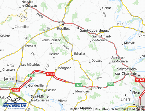 Mapa MICHELIN Échallat - ViaMichelin