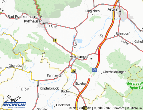 MICHELIN Oldisleben map - ViaMichelin