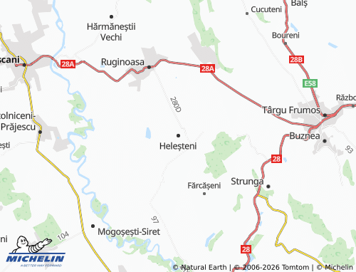Mappa MICHELIN Heleșteni - ViaMichelin