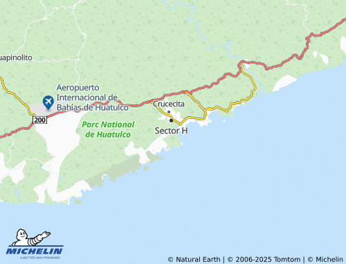 MICHELIN Bahía de Santa Cruz Huatulco map - ViaMichelin