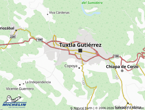 MICHELIN Zoque map - ViaMichelin
