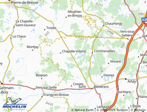 MICHELIN Le Vernois map - ViaMichelin