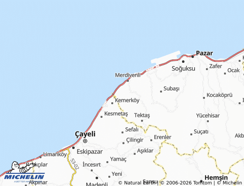 MICHELIN Örnek map - ViaMichelin