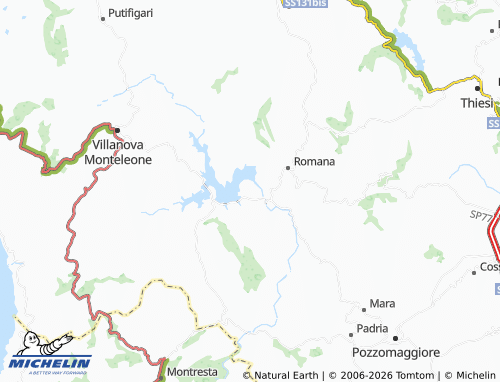Carte MICHELIN Monteleone Rocca Doria - ViaMichelin