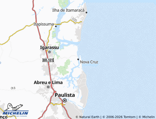 MICHELIN Nova Cruz map - ViaMichelin