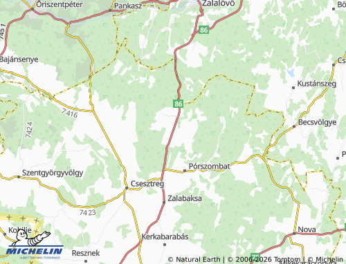 Mapa MICHELIN Kálócfa - ViaMichelin