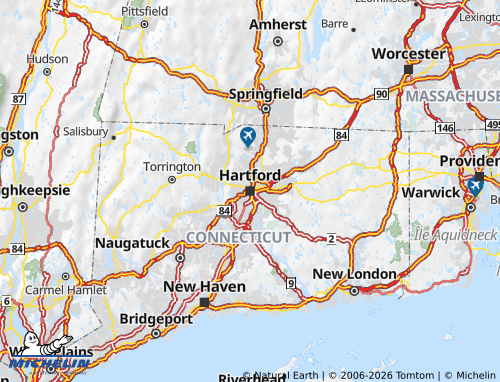 Carte MICHELIN Connecticut - ViaMichelin