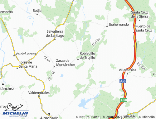 MICHELIN Robledillo de Trujillo map - ViaMichelin
