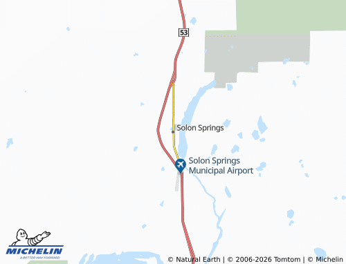 Carte MICHELIN Solon Springs - ViaMichelin