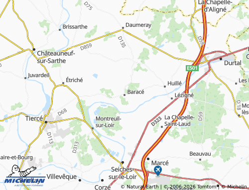 Carte MICHELIN Baracé - ViaMichelin