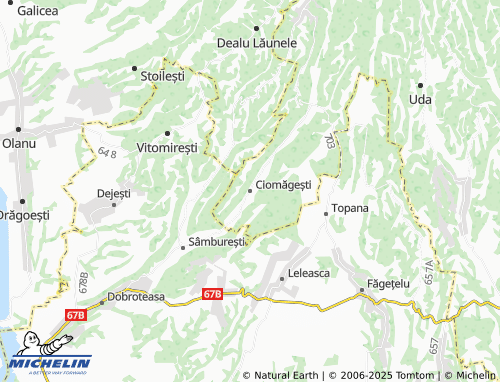 MICHELIN Ciomăgești map - ViaMichelin