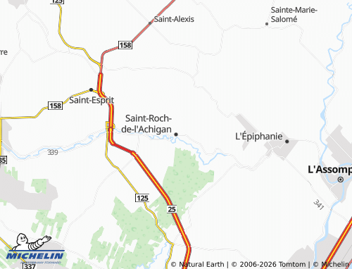 Mappa MICHELIN Saint-Roch-de-l'Achigan - ViaMichelin