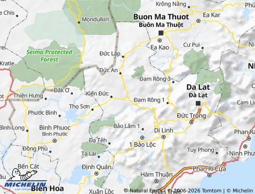 MICHELIN Dak Nong map - ViaMichelin