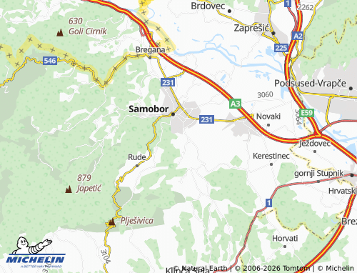 Mapa MICHELIN Mala Rakovica - ViaMichelin