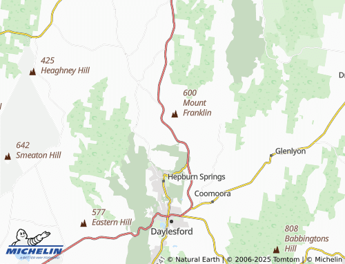 MICHELIN Mount Franklin map - ViaMichelin