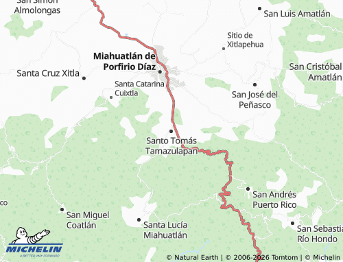 Mappa MICHELIN Santo Tomás Tamazulapan - ViaMichelin