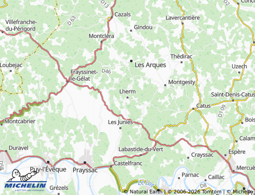 MICHELIN Lherm map - ViaMichelin