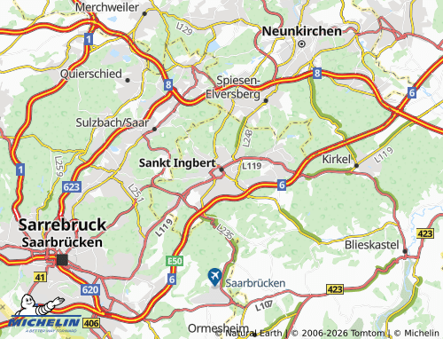 MICHELIN Sankt Ingbert map - ViaMichelin