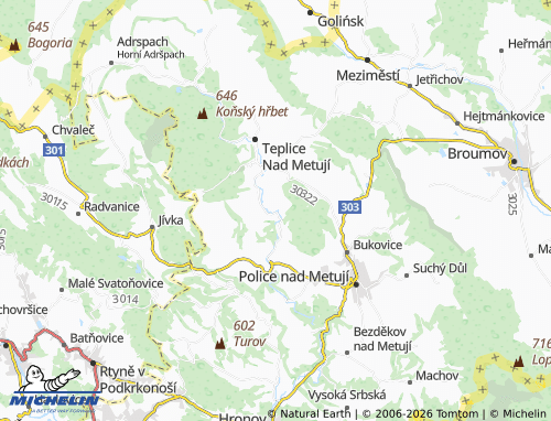 Mappa MICHELIN Dědov - ViaMichelin
