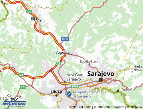 MICHELIN Vogošća map - ViaMichelin